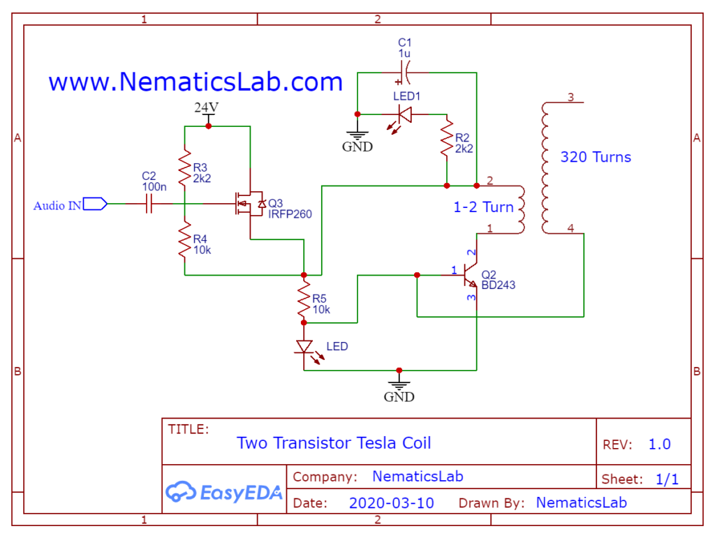 How to make a Tesla Coil (DIY) - NematicsLab | Nikola Tesla